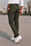 Men's Dark Green Slim Fit Lycra Side Pocket Ankle Length Plain Fabric Trousers - 4