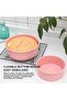 Round Silicone Cake Mold 25 x 6 cm Nonstick Bake Pan Oven Safe 230°C Peach BSRP04 - 2