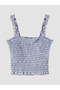 Sparkling Choices from Shining Store Square Roba Collar Gipe Detailed Ruffle Crop Blouse - 6