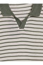 Esvab • Modern & Distinctive Devrik Roba Collar Striped Men's T-Shirt - 3