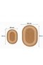 Jute, Wicker, Bathroom Mat Set, Bathroom, Set, Toilet Set, 4-Piece - 4