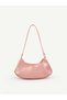 Wrinkled Textured Pink Shk280 Faux Leather, Single Compartment with Zipper, Hand, Arm and Shoulder Bag - 3