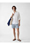 Nevavm Short Length Striped Men's Swim Shorts with Difference