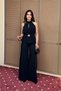 Women's Black Halter Neck Wide Leg Premium Jumpsuit with Waist Buckle Belt Detail Nbmy3944 - 2