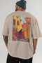 For the Love of Cats 22 Cats Printed Beige Oversize T-Shirt 100% Cotton Unisex Cat Lover Premium Design - 5