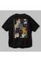 27 Cats for Cat Lovers Printed Black Oversize T-Shirt 100% Cotton Unisex Cat Lover Premium Design - 3
