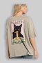 For the Love of Cats 28 Cats Printed Beige Oversize T-Shirt 100% Cotton Unisex Cat Lover Premium Design - 3
