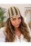 Ecru Mesh Bandana Hand Knitted Bohemian Hair Bandana Festival Beach Summer Women's Hair Accessory