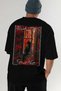 For the Love of Cats 85 Cat Printed Black Oversize T-Shirt 100% Cotton Unisex Cat Lover Premium Design - 7
