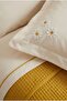 3D Daisy Embroidered Mustard Runner 100% Cotton 7 Piece Duvet Cover Set - 6