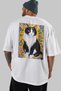 For the Love of Cats 53 Cats Printed White Oversize T-Shirt 100% Cotton Unisex Cat Lover Premium Design - 5