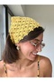 Merishe Crochet Bandana Yellow Patterned Hand Knitted - 3