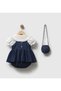 Cherry Embroidered Shirt and Bag with Accessories Baby Girl Romper Set - 4