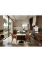 Square ceramic Dining Table Set80cm*80cm75cmBlack with 2 Upholstered Marcela Chairs - Brown - 4