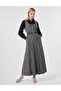 Belt Detailed Denim Dress Anthracite