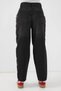 Women's High Waist Side Stripe Cotton Wide Leg Black Palazzo Trousers - 7