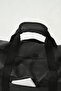 Black Faux Leather Multi-Purpose Lightweight Unisex Travel Duffel Bag Hand Luggage // S01 - 7