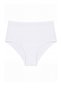 Women's High Waist Panties White 6 Pack Cotton Lycra Flexible Comfortable Underwear - 2
