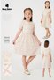 3-10 Years Old Floral Cotton Woven Lace Collar Balloon Sleeve Flared Girls' Summer Dress - 8