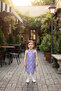 Girl's Summer Lace-Up Strap Printed Dress - 2