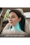Headrest Pillow & Lumbar Cushion Combo – Memory Foam Car Seat Back Support Set, Ergonomic Headrest & Waist Support Pillow, Long Drive Comfort (Black) - 4