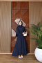 Belted Balloon Sleeve Shirt Collar Dress - 3