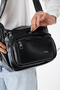 Women's Black First-Class Vegan Leather Multi-Compartment Crossbody Shoulder Bag - Casual and Stylish - 6