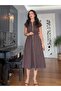 Brown Zip-Front Sleeveless Dress - 4