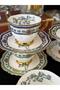 6 People 1. Sinif Porcelain Embossed Patterned Golded Coffee Cup Set 90 ml - 7