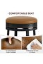 Bar Stools Set of 2, Swivel Breakfast Bar Stools with PU Leather Cushion, Industrial Style Kitchen Stools, Sturdy Metal Frame, Easy Assembly, Bar Chairs for Kitchen Island - 4