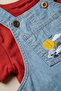 Denim Overalls Buttoned T-Shirt Summer Baby Boy 2-Piece Set - 3