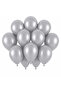 Silver Color Latex Pastel Balloon (30 cm) - 12 Pieces
