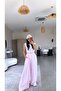 Candy Pink Ultra Wide Leg Tensel Pants - 3