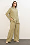 Women's Textured Green Suit - 3