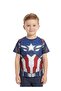 Toddler Boys Captain America Suit Printed T-Shirt - 2