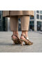 Serpens Snake Patterned Buckle Detailed Heeled Shoes