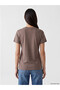 New Season Brown 100% Cotton Women's T-Shirt - 7