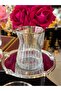 12 Piece Silver Color Striped Pattern Tea Cup Set for 6 People - 7