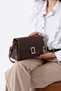 Women's Flap Shoulder Bag - Rectangular Buckle Casual Handbag and Crossbody Bag - 2