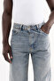 Men's Straight Fit Jean Trousers Light Blue - 3