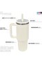 Double Wall Insulated Travel Mug with Foldable Sip Spout, 1200 ml Capacity, White - 2
