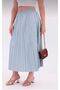 Pleated Midi Skirt High Waist Elastic Casual & Stylish Women's Skirt - 3
