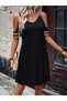 Women's Strappy V-Neck Off-The-Shoulder Short Viscose Dress