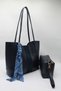 Women's Navy Blue Large Size Scarf Detailed Handy Hand, Arm and Shoulder Bag with Puppy Detail - 7