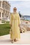 Aura Buckle Chiffon - Fully Lined Special Occasion Dress - Yellow - 4