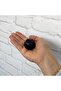 15 Pcs Hard Plastic Knob Round Ball Striped Black Wardrobe Furniture Kitchen Cupboard Drawer Handle Handle - 4