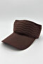 Visor Sports Cap Tennis Running Training Accessory |   Brown Women's Zigzag Braided Elastic Model - 2