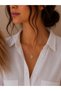 Zircon Stone Heart Detail Plate Steel Necklace