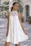 Women's Halter Neck Elegant Lace Detailed Mini Dress - 2