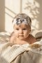 Luxurious Stone Princess Crown Detailed Baby Hair Band Set - Special Design Accessory with Satin Bow and Tulle - 3